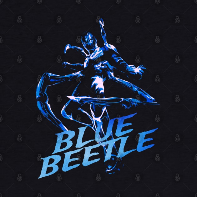 Blue Superhero Beetle by podni cheear